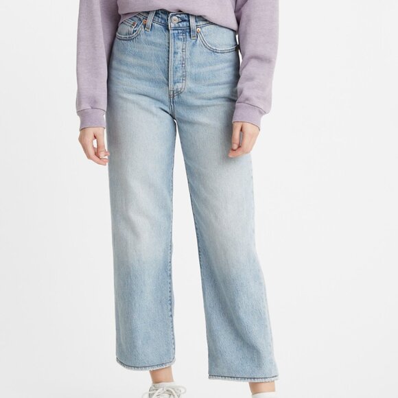 Levi’s Ribcage Straight Ankle Jean in Middle Road, size 29W x 29L - Picture 1 of 7